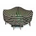 Two Dogs Designs 84-Inch Round Table and Chairs Cover, Green Stripes