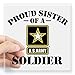 CafePress Proud U.S. Army Sister Square Sticker 3 X 3 Square Bumper Sticker Car Decal, 3