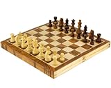 Bookend inlaid chess cabinet set