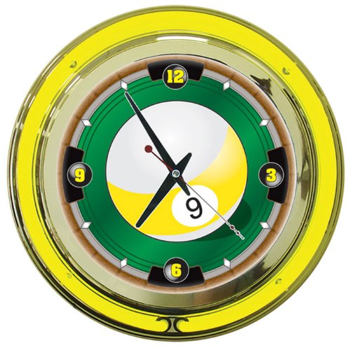 9-Ball 14-inch Neon Wall Clock