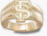 Florida State Seminoles Interlock FS 1/2 Men's Ring Size 11 1/2 - 14KT Gold Jewelry