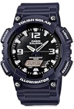 Casio Men's AQ-S810W-2A2VCF Tough Solar Analog-Digital Display Dark Blue Watch