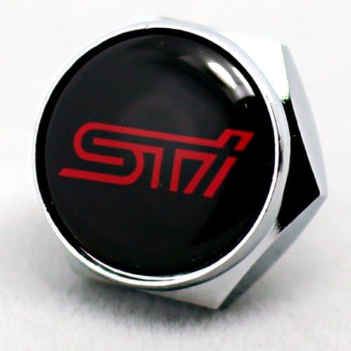 Stanniz(TM) 4 PCS of Sti Subaru Stainless Steel License Plate Fastener Bolt Screw Nut