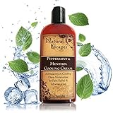 4oz Size! Peppermint & Menthol Cooling Cream. Stimulating & Cooling Deep Moisturizer for Pain Relief & Inflammation