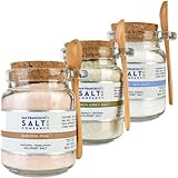 8oz Chef's Jar 3 Pack: Himalayan Salt, French Grey Salt, Pacific Ocean Salt