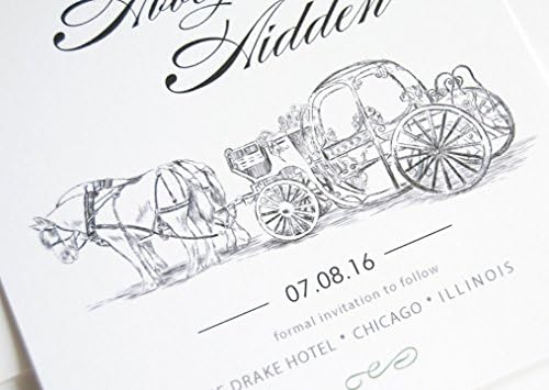 Fairytale Wedding, Cinderella's Carriage Save the Dates (Set of 25)