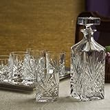 Dublin Whiskey-Bar Set 8 pc 6 dof, decanter by Godinger