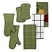 All-Clad Textiles Deluxe Heat and Stain Resistant Pot Holder. Silicone Treated Heavyweight 100-Percent Cotton Twill Hot Pad, Machine Washable, 6-inches by 10-inches, Sage Green