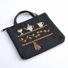 ATSUKO MATANO 刺繍ポーチ 食器棚