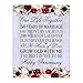LifeSong Milestones 50 Year Wedding Anniversary Plaque Digitally Printed with Floral Border Our Life Together for Him for Her Happy Anniversary Plaque 12â€x15 (White Distressed)
