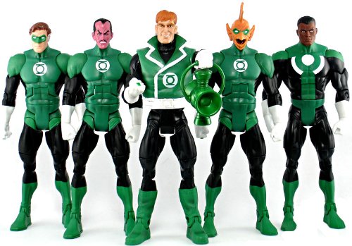 DC Universe Classics Exclusive Green Lanterns Light Action Figure 5Pack Tomar Re, Sinestro, Hal Jordan, John Stewart Guy Gardner