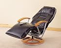 50s Retro Style Black Leather Designer Massage Recliner Chair w/Control