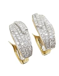 Women 14k Yellow Gold 0.73ctw diamond Stud earring 42 LE154Y Size 4.39