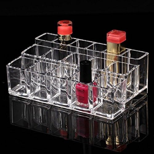 GUOGUOGO Transparent Acrylic Lipstick Holder Shelf 16 Spaces