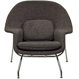 Lexington Modern Eero Saarinen Style Womb Chair and Ottoman Set, Black Tweed Reviews Lexington Modern Eero Saarinen Style Womb Chair and Ottoman Set, Black Tweed Reviews