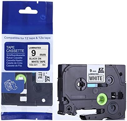 Wangsale Generic Replacement Compatible with Brother TZe 221 TZ-221 Label Tape for Brother P-Touch Printers 9mm X 8m ( 1 PK Black on White)