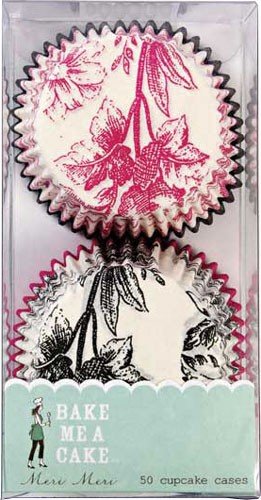 Meri Meri Pink Toile Cupcake Cases, 48-Pack