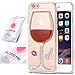 iPhone 6 Plus & iPhone 6s Plus Case, FLOVEME [ Wine Glass Series ] Dynamic 3D Liguid Clear Hard Back Cover for Apple iPhone 6 Plus and iPhone 6s Plus 5.5 inch - Red