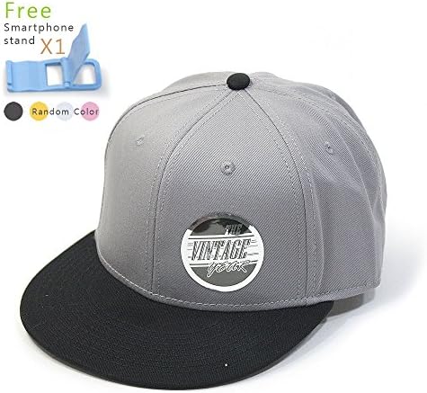 The Vintage YearPremium Plain Cotton Twill Adjustable Flat Bill Snapback Hats Baseball Caps