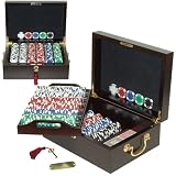 500 11.5G Holdem Poker Chip Set w/Beautiful Mahogany Case Image of 500 11.5G Holdem Poker Chip Set w/Beautiful Mahogany Case