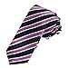 DAE7A04-06 Mens Microfiber Gift Giving Stripes Working Slim Necktie By Dan Smith