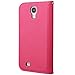 Galaxy S4 case,By HiLDA,Wallet Case for Samsung Galaxy S4/i9500,Premium PU Leather Case,Credit Card Holder,Flip Cover Case[Rose]