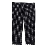 Girls' Lace Leggings - Black Dot