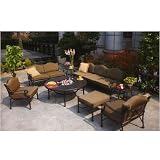 Darlee Monte Carlo Deluxe Lounge Set With 52 Inch Round Tea Table