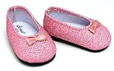 Light Pink Glitter Shoes, Fits 18