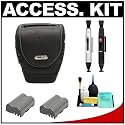 Vidpro SLR Holster Camera Case + 2 EN-EL3e Batteries + Accessory Kit for Nikon D700, D300, D200, D90 & D80 Digital SLR Cameras