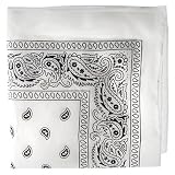 Paisley Cotton Bandana White