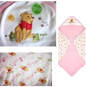 Disney Exclusive Reversible Winnie the Pooh Hooded Blanket (30" x 30")
