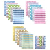 Luvable Friends Flannel Receiving Blankets, Blue, 5 Pack