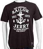 Men's My Work Speaks For Itself by Sailor Jerry Anchor Logo Tattoo Tee Shirt Black
