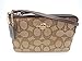 Coach Outline Sig Corner Zip Brown Wristlet 53536