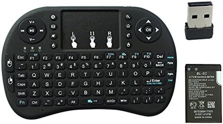 ANEWKODI I8 2.4GHz Multi-media Portable Wireless Handheld Mini Keyboard with Touchpad Mouse for PC (Black Finger)