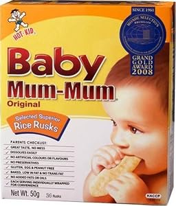 Hot Kid Baby Mum-Mum Original Flavor Rice Biscuit, 24-Count (Pack of 6)