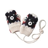 mikihouse Double_B(ミキハウスダブルB)編みぐるみ付きノルディック柄ミトン(手袋) Ｓ(1-3歳),アイボリー