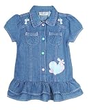 Carter’s Watch the Wear “Heart ‘N” Chambray” Dress (Sizes 12M – 24M) – medium wash, 12 months
