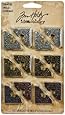 Metal Corners by Tim Holtz Idea-ology, 12 per pack, 1 Inch, Antique Finishes, TH92789