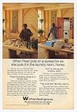 1977 Pearl Bailey White Westinghouse Washer Dryer Print Ad (9754)