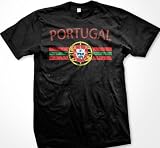 Portugal Crest International Soccer T-Shirt, Portuguese Pride Mens T-shirt