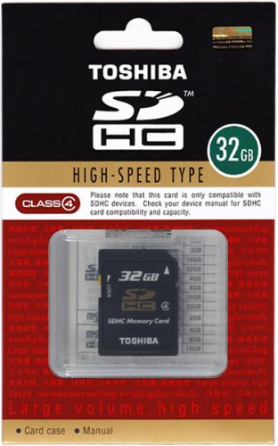 東芝 SDHC カード 32GB Class4 Toshiba SD-K32GR6W4　海外パッケージ品