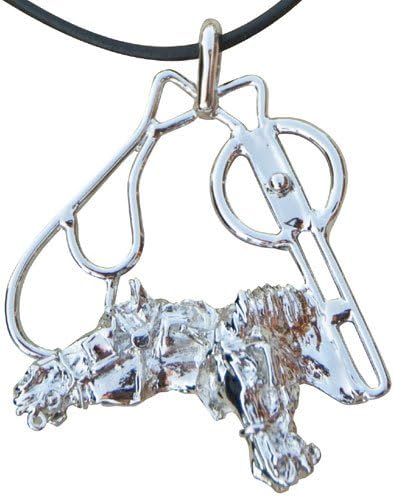 Exselle Liverpool Bit Pendant with 2 Horse Heads
