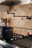 Fontaine Transitional Wall Mount Pot Filler Kitchen Faucet, Oil Rubbed Bronze - NF-POTF-BB