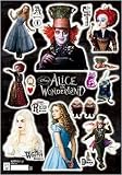 《alice in woderland/アリス・イン・ワンダーランド-Aキャスト》A4シートステッカー☆ディズニー映画シール通販☆の画像