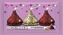 Valentines Hershey's Milk Chocolate Kisses with Almonds, 10-Ounce (Pack of 4)