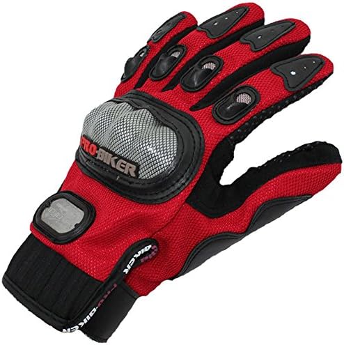MolGym Speedway Men's Biker Motorcycle Mesh & Leather Carbon Fieber Knuckle Gloves