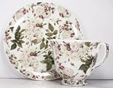White Rose Chintz Bone China Cup and Saucer Made in England