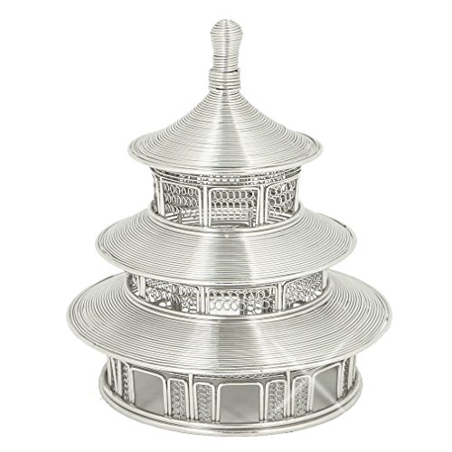 China's Temple of Heaven Architectural Wire Model Sculpture Replica, Doodles Destinations Series Statue, 6 Inches Tall